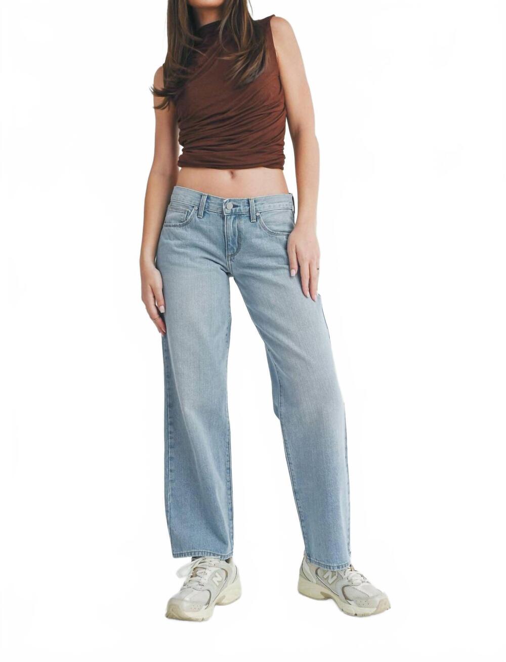 NEW JUST BLACK DENIM low rise loose jean in blue
